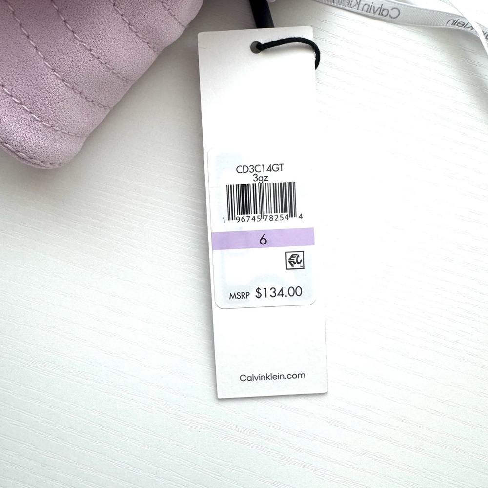 Calvin Klein Lavender Flutter Sleeve Sheath Dress Size 6 NWT - Picture 5 of 7